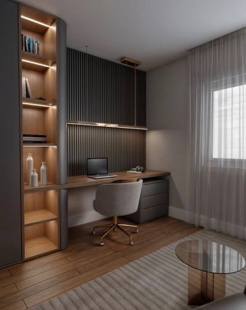 Detalhe de marcenaria PROJ em home office